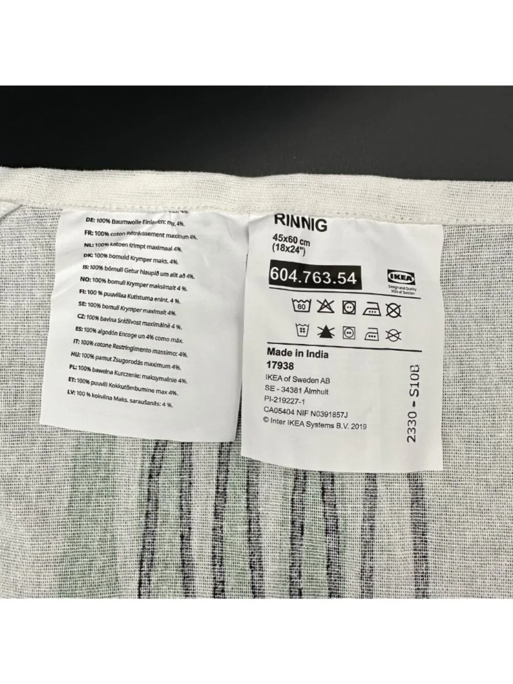 Ikea Rinnig Kitchen Towels Green White Set Of Two Cotton Kitschy Retro